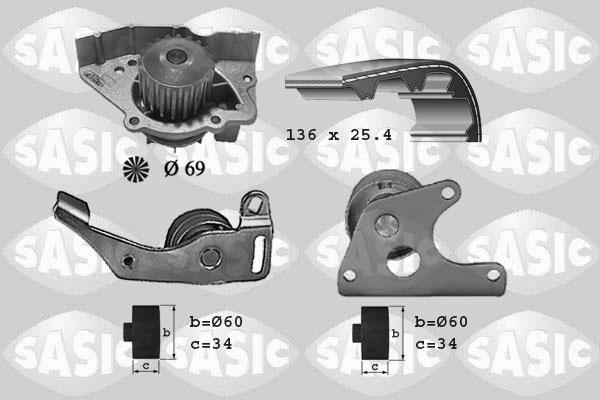 Sasic 3900022 - Water Pump & Timing Belt Set autospares.lv