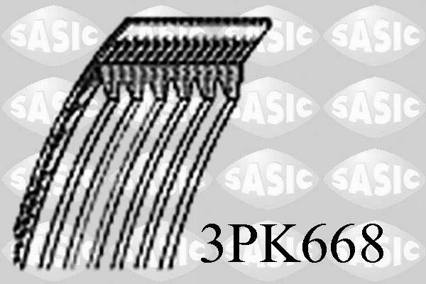 Sasic 3PK668 - V-Ribbed Belt autospares.lv