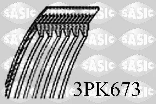 Sasic 3PK673 - V-Ribbed Belt autospares.lv