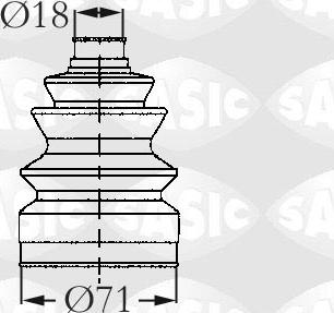 Sasic 2003418 - Bellow, drive shaft autospares.lv