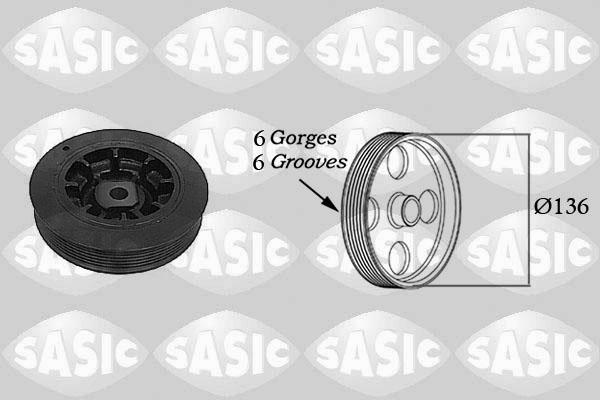 Sasic 2154007 - Belt Pulley, crankshaft autospares.lv