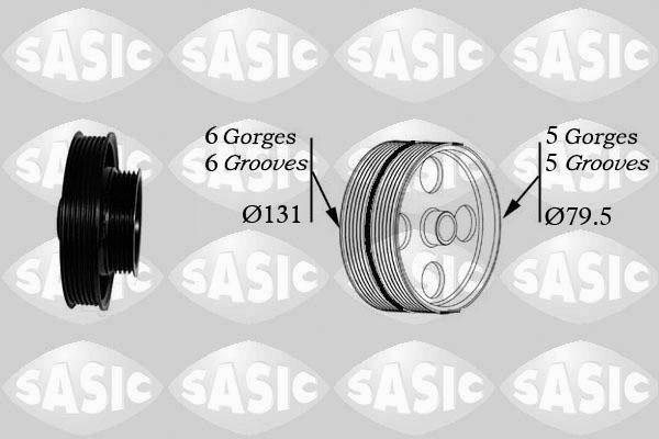 Sasic 2156063 - Belt Pulley, crankshaft autospares.lv