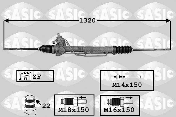 Sasic 7006144 - Steering Gear autospares.lv