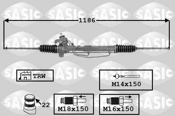 Sasic 7006142 - Steering Gear autospares.lv