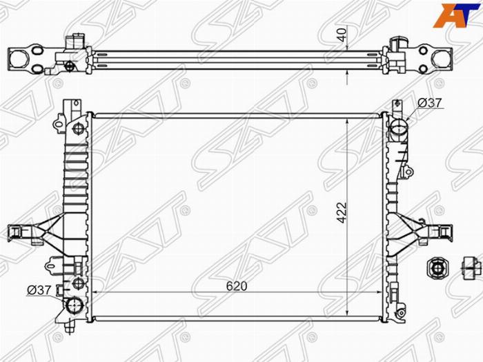 SAT SGVL0003 - Radiator, engine cooling autospares.lv