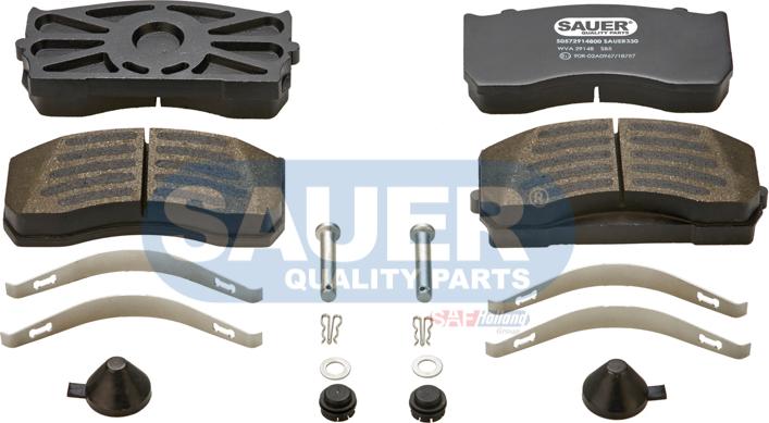 SAUER S0572914800 - Brake Pad Set, disc brake autospares.lv