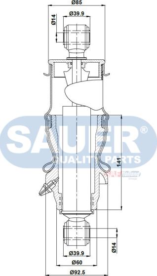 SAUER S3293101200 - Shock Absorber, cab suspension autospares.lv