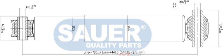 SAUER S3760068000 - Shock Absorber autospares.lv