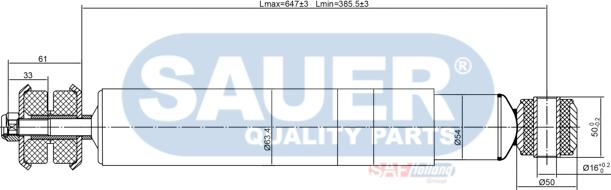 SAUER S3760084000 - Shock Absorber autospares.lv