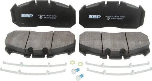 SBP 07-P29131 - Brake Pad Set, disc brake autospares.lv