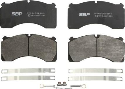 SBP 07-P29124 - Brake Pad Set, disc brake autospares.lv
