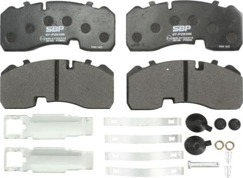 SBP 07-P29306 - Brake Pad Set, disc brake autospares.lv