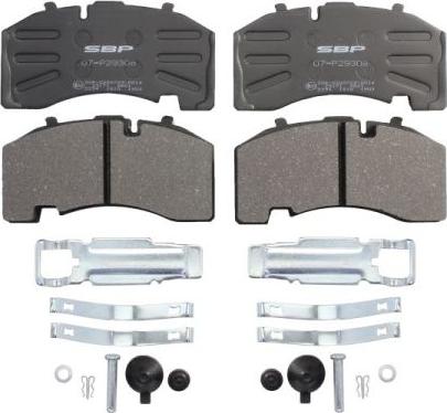 SBP 07-P29308 - Brake Pad Set, disc brake autospares.lv
