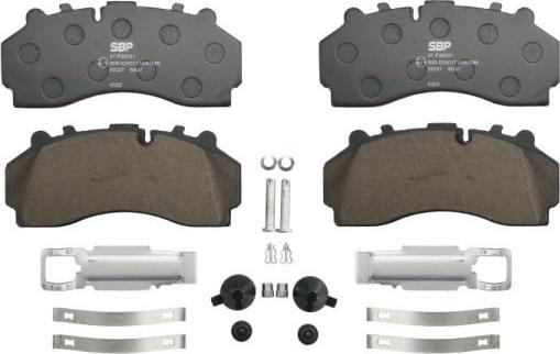 SBP 07-P29331 - Brake Pad Set, disc brake autospares.lv
