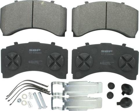 SBP 07-P29244 - Brake Pad Set, disc brake autospares.lv