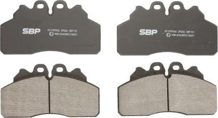 SBP 07-P29256 - Brake Pad Set, disc brake autospares.lv