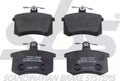 SBS 1501229952 - Brake Pad Set, disc brake autospares.lv