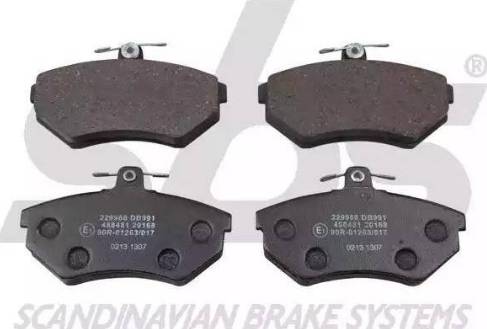 SBS 1501229968 - Brake Pad Set, disc brake autospares.lv