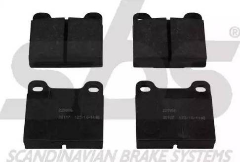 SBS 1501229906 - Brake Pad Set, disc brake autospares.lv