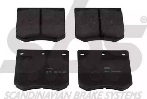 SBS 1501229923 - Brake Pad Set, disc brake autospares.lv