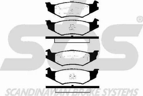 SBS 1501229315 - Brake Pad Set, disc brake autospares.lv