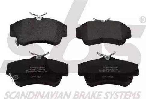 SBS 1501229316 - Brake Pad Set, disc brake autospares.lv