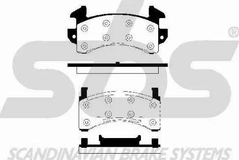 SBS 1501229201 - Brake Pad Set, disc brake autospares.lv