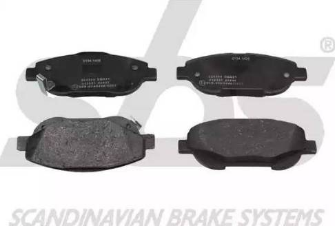 SBS 1501224594 - Brake Pad Set, disc brake autospares.lv