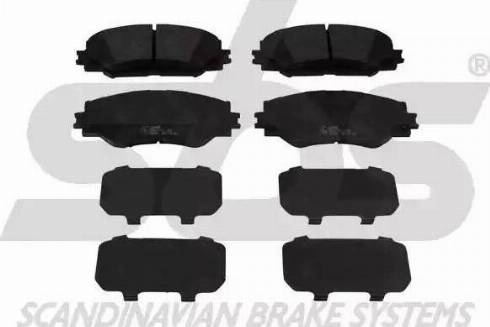 SBS 1501224595 - Brake Pad Set, disc brake autospares.lv