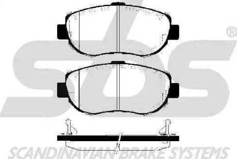 SBS 1501224543 - Brake Pad Set, disc brake autospares.lv