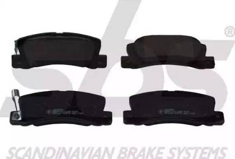 SBS 1501224551 - Brake Pad Set, disc brake autospares.lv