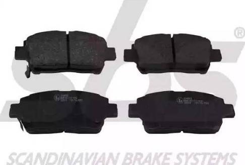 SBS 1501224552 - Brake Pad Set, disc brake autospares.lv