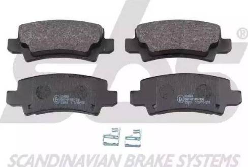 SBS 1501224560 - Brake Pad Set, disc brake autospares.lv