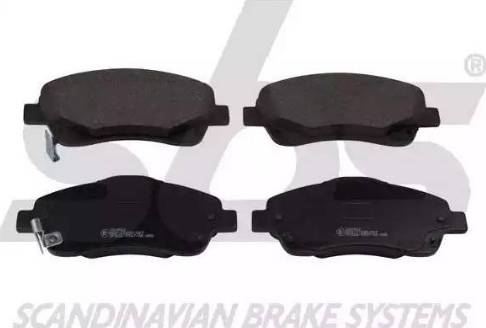 SBS 1501224562 - Brake Pad Set, disc brake autospares.lv