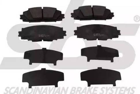 SBS 15012245104 - Brake Pad Set, disc brake autospares.lv