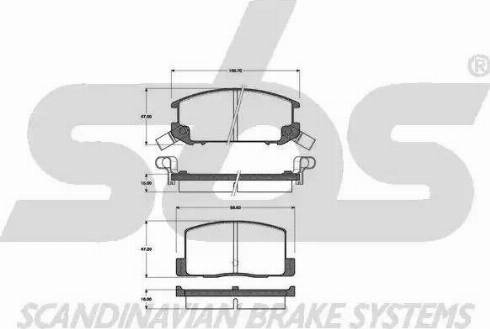 SBS 1501224511 - Brake Pad Set, disc brake autospares.lv