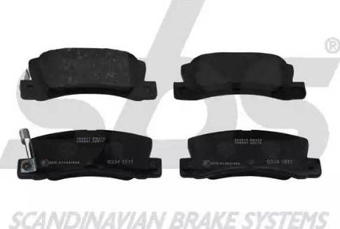 SBS 1501224517 - Brake Pad Set, disc brake autospares.lv