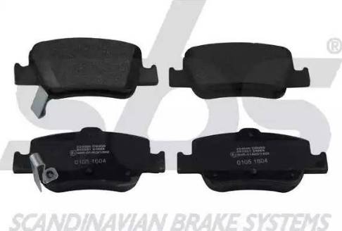 SBS 1501224586 - Brake Pad Set, disc brake autospares.lv