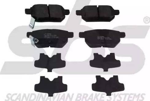 SBS 1501224582 - Brake Pad Set, disc brake autospares.lv