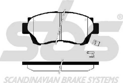 SBS 1501224535 - Brake Pad Set, disc brake autospares.lv