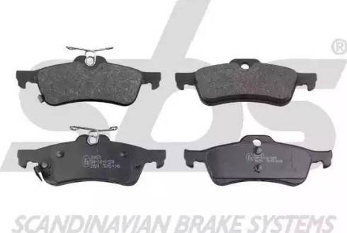 SBS 1501224579 - Brake Pad Set, disc brake autospares.lv