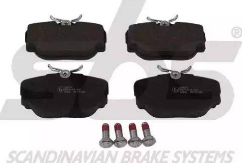 SBS 1501224024 - Brake Pad Set, disc brake autospares.lv