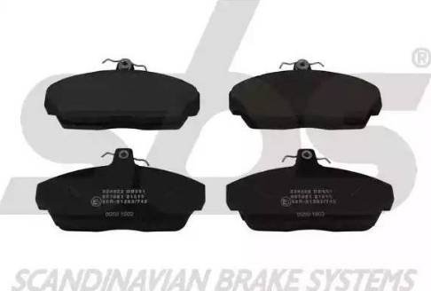 SBS 1501224022 - Brake Pad Set, disc brake autospares.lv