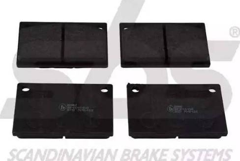 SBS 1501224802 - Brake Pad Set, disc brake autospares.lv