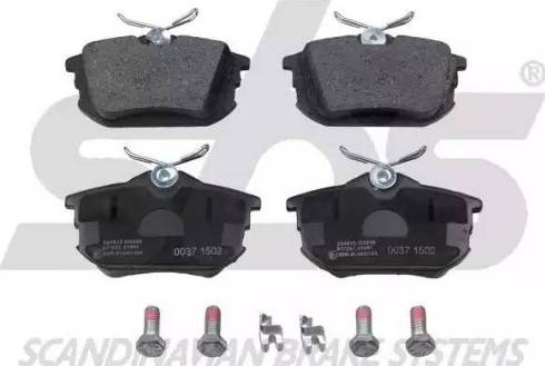 SBS 1501224815 - Brake Pad Set, disc brake autospares.lv