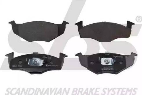 SBS 1501224743 - Brake Pad Set, disc brake autospares.lv