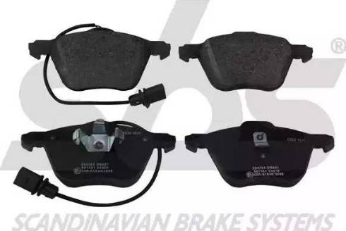 SBS 1501224754 - Brake Pad Set, disc brake autospares.lv