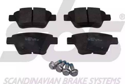 SBS 15012247101 - Brake Pad Set, disc brake autospares.lv