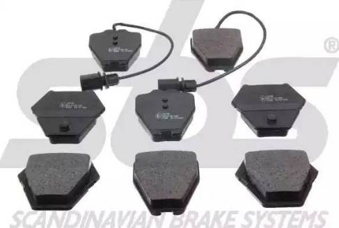 SBS 1501224780 - Brake Pad Set, disc brake autospares.lv