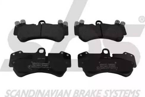 SBS 1501224771 - Brake Pad Set, disc brake autospares.lv